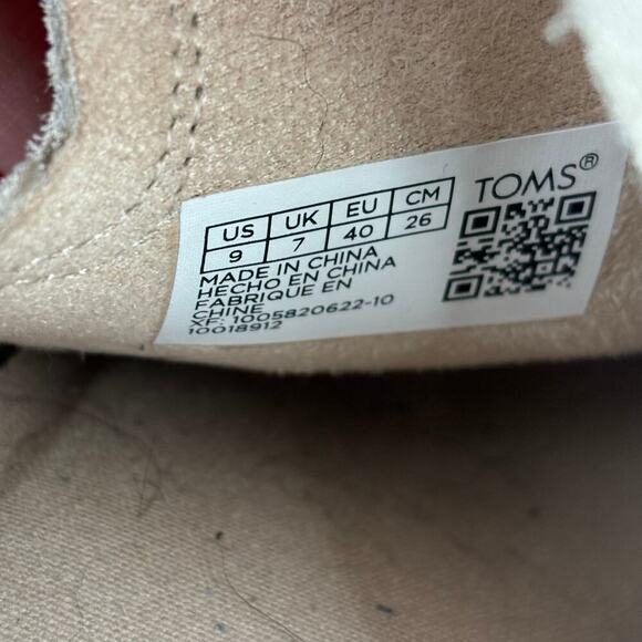 Toms Kallie Wedge Heel Bootie Women's Size 9 Beige Suede Leather Pull On Boot - Picture 6 of 9